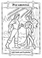 coloriage pocahontas avec john smith